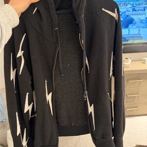 Aviator nation Black Lightning Bolt Women's Jacket